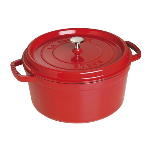 cocotte ronde 28 cm cerise