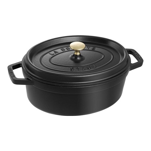 cocotte ovale 31 cm noire