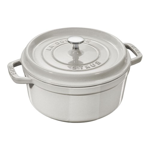 cocotte ronde 26 cm blanc truffe